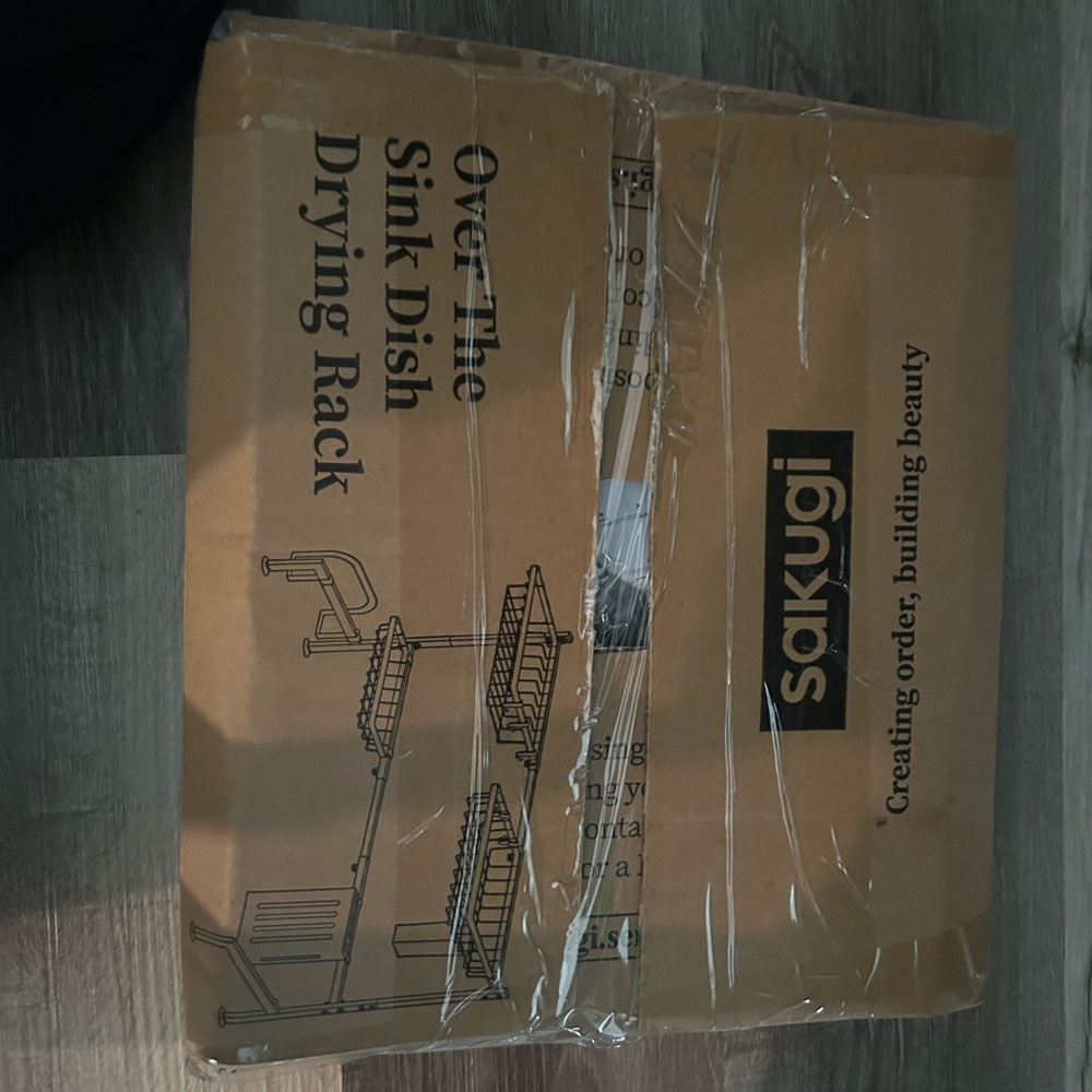 Over the sink dish drying rack